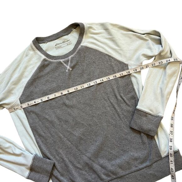 EDDIE BAUER Mint & Grey Colour Blocked Pullover Casual Sweatshirt L - Picture 4 of 7